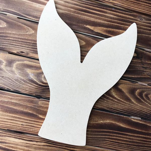 14" Mermaid Tail Wood Cutout