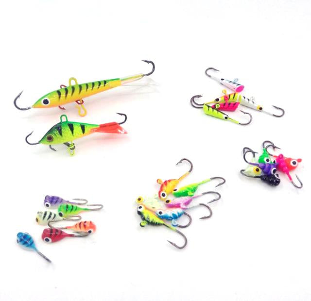 0.06oz - 0.63oz Ice Fishing Jig Set - 25 Pack