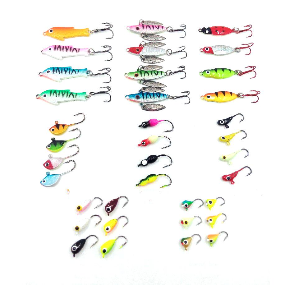 0.04oz - 0.25oz Ice Fishing Jig Set - 36 Pack
