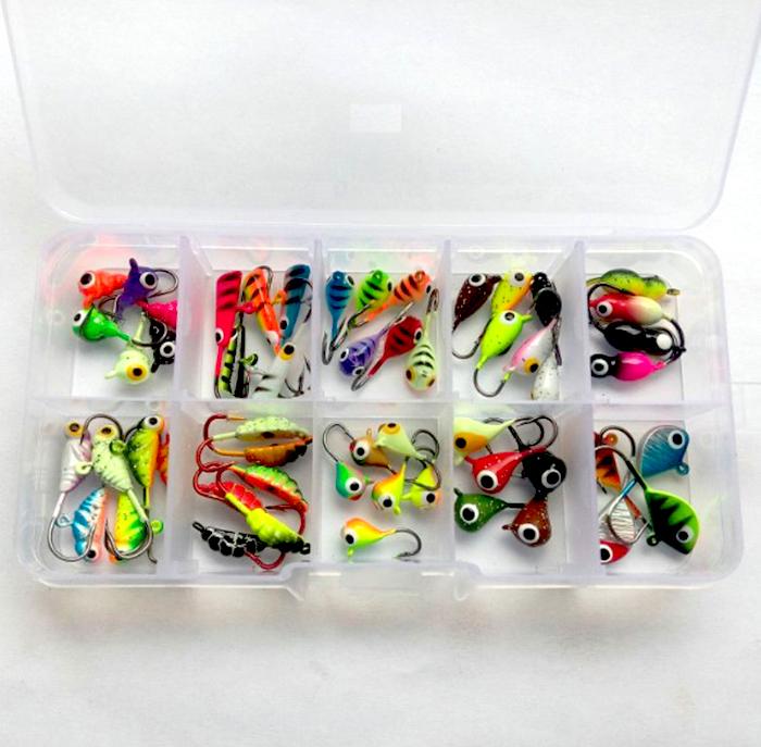 0.06oz - 0.09oz Ice Fishing Jig Set - 54 Pack