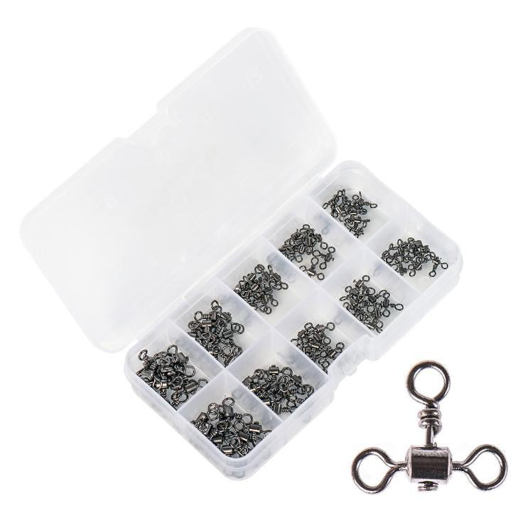 Stainless Steel Treble Swivels Set - 100 Pack