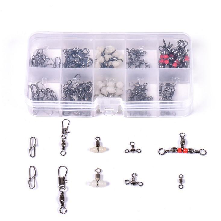 Stainless Steel Mixed Swivel & Snap Set - 100 Pack