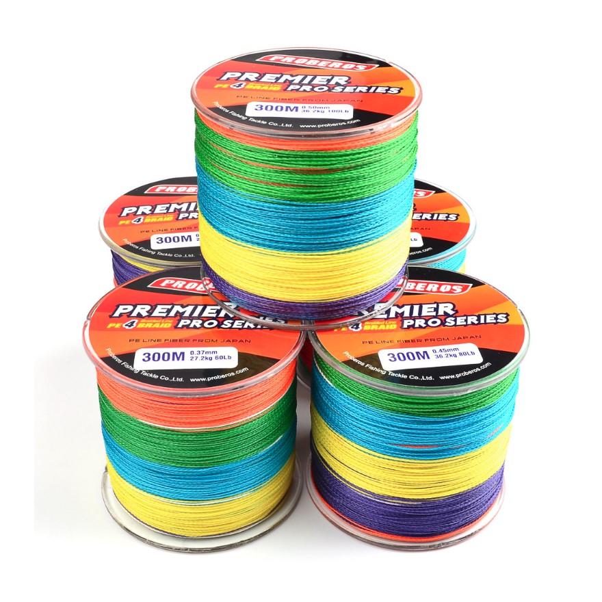 328yd 4x Strands Multi-Color Braided Line