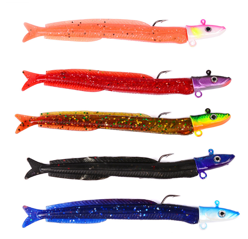 4.9" Soft Plastic Eel With Lead Head