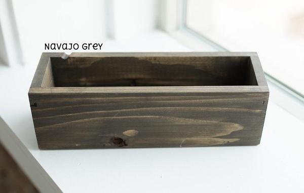 Centerpiece Box (Choose Size and Color) - Medium (10.75" Long) / Navajo Grey