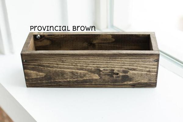 Centerpiece Box (Choose Size and Color) - Medium (10.75" Long) / Provincial Brown